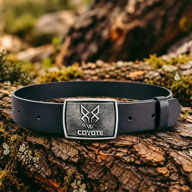Pas Skórzany Coyote Official Czarny