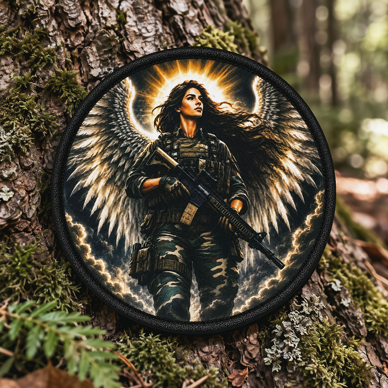 Plakietka Drukowana Coyote na Rzep Guardian Angel