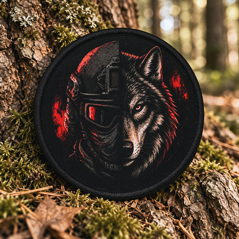 Plakietka Drukowana Coyote na Rzep Wolf Soldier